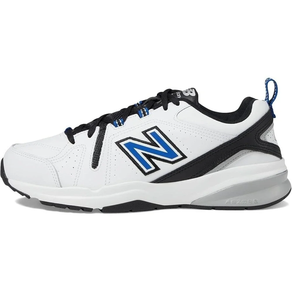 New Balance® (Men's 12 D)‎ MX608v5 Training Sneakers in White/Team Royal